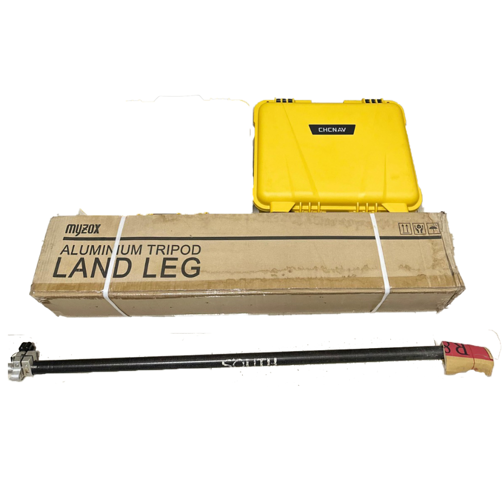 Paket Survey GNSS RTK CHCNAV i73+ Bekas - Tripod Myzox Aluminium & Pole Carbon South
