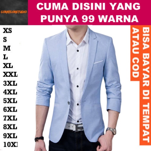 99 WARNA JAS PRIA UKURAN BESAR / JAS NIKAH UKURAN JUMBO JAS BIRU MUDA SIZE JUMBO / Blazer Celana Bir