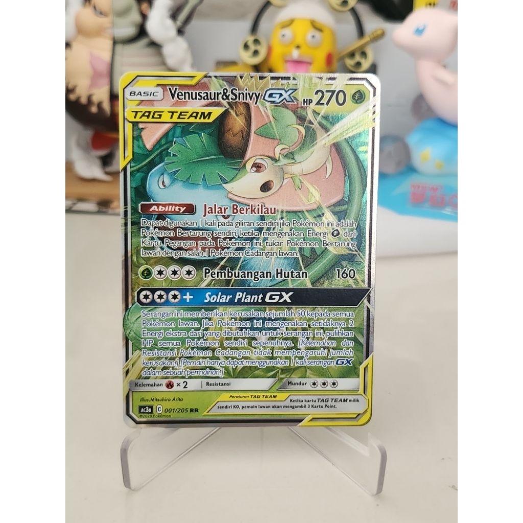 Tagteam Venusaur & Snivy RR Kartu/Card Pokemon TCG Indonesia