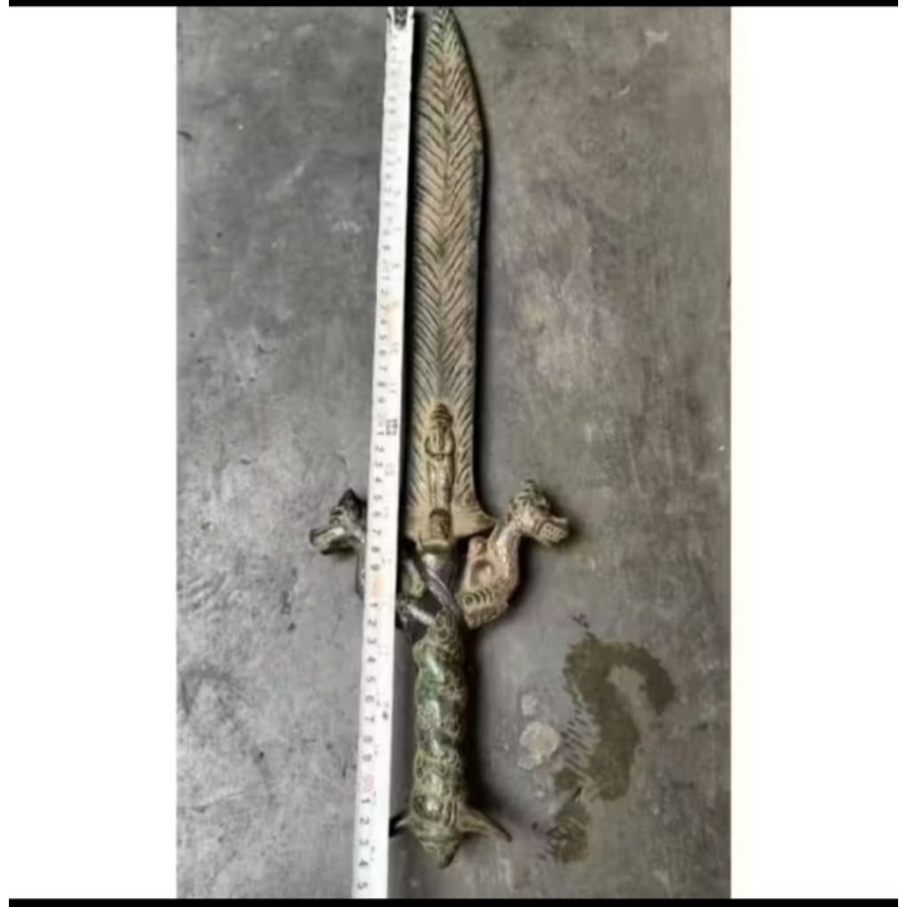 PAJANGAN HADIAH DEKORASI KADGA NAGA KEMBAR  PANDITO BAHAN ASLI KUNINGAN