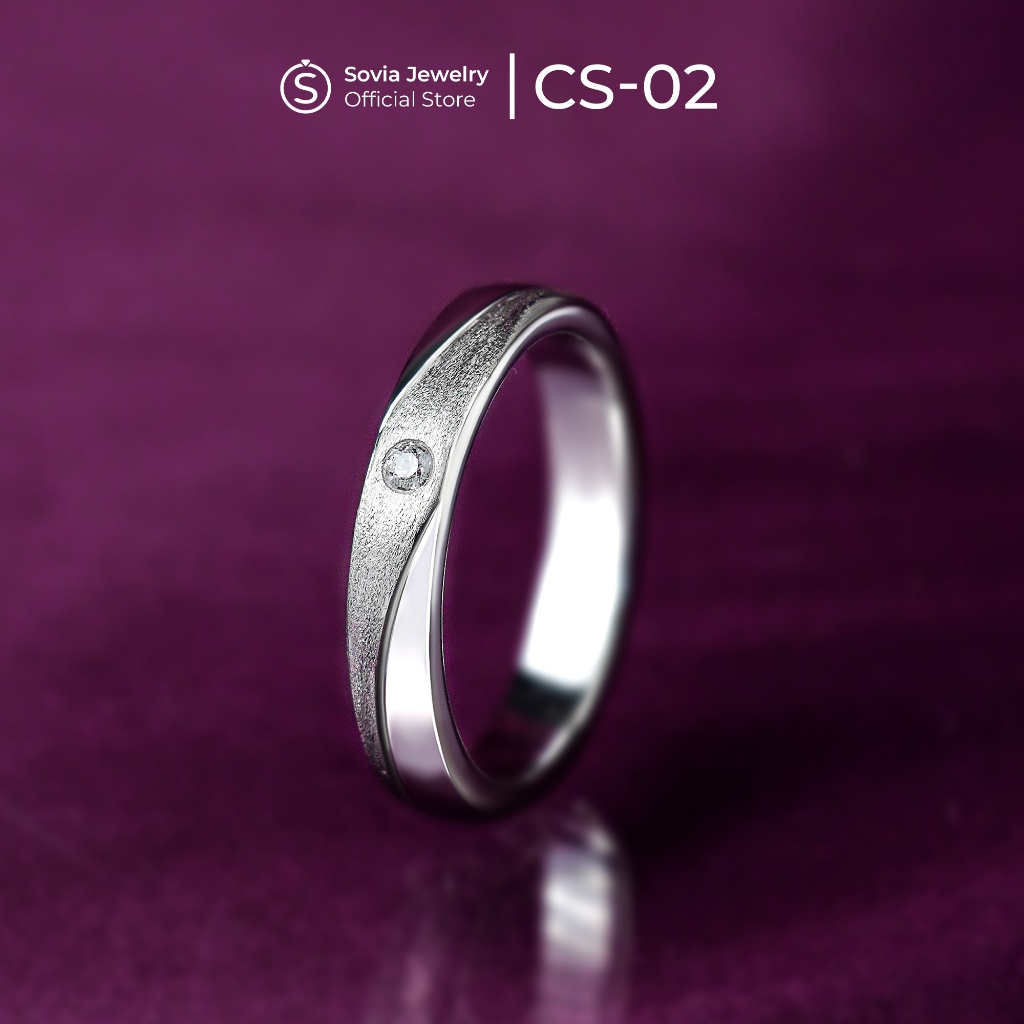 READY STOK - CS 02 Cincin Kawin Cowok Palladium 5%