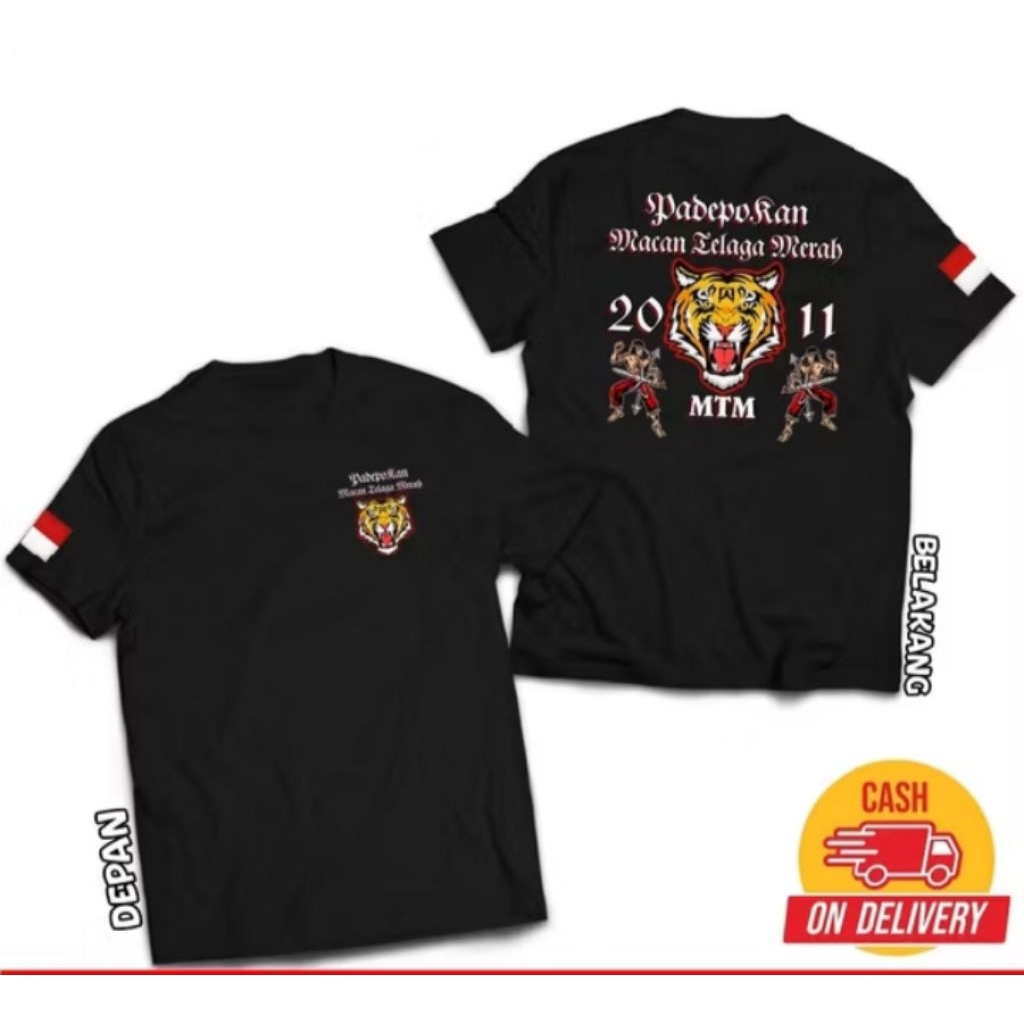 Kaos sablon padepokan macan telaga merah t-shirt distro unisex bahan adem