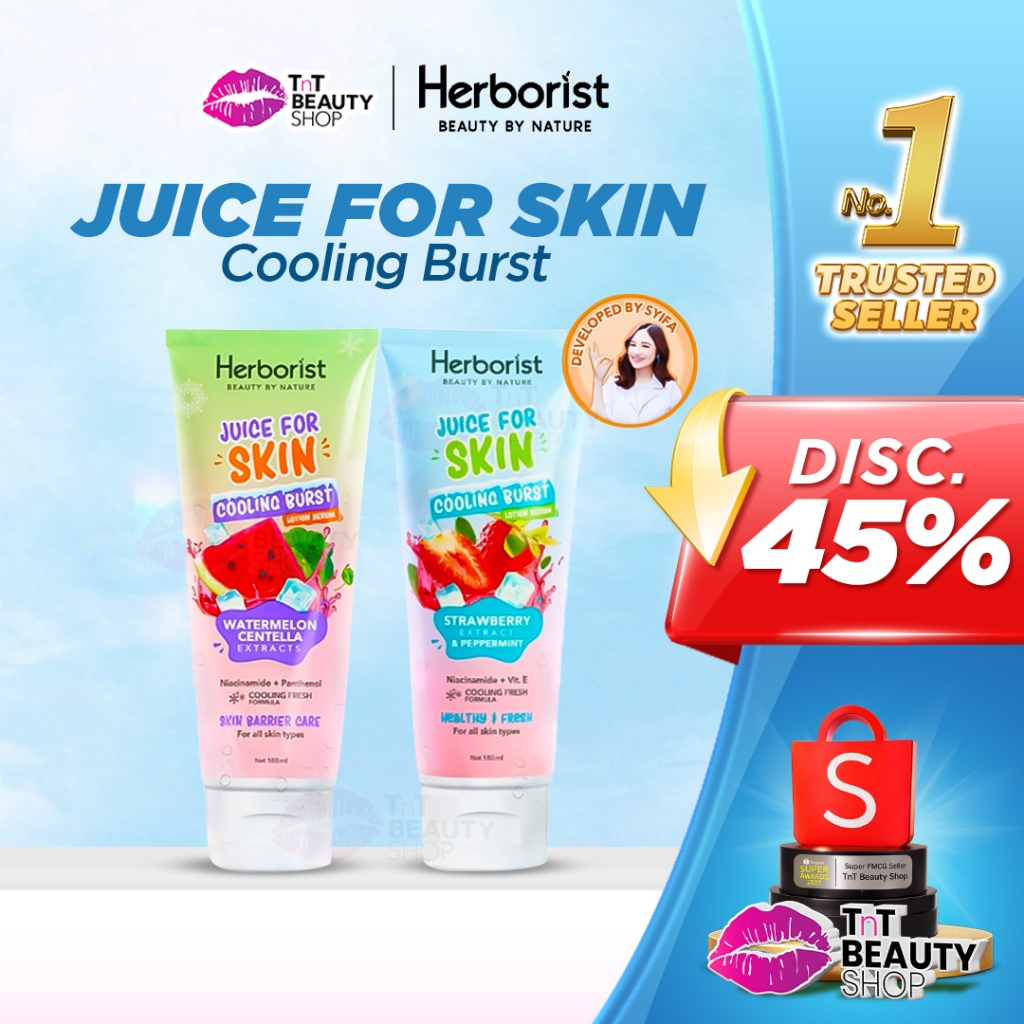 Herborist Juice For Skin Cooling Burst Lotion Serum 180ML - Body Care with Cooling Fresh Formula - B