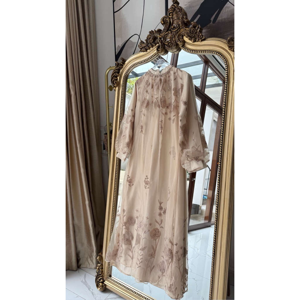 Khanza Dress Organza Silk Muslim Lebaran Terbaru