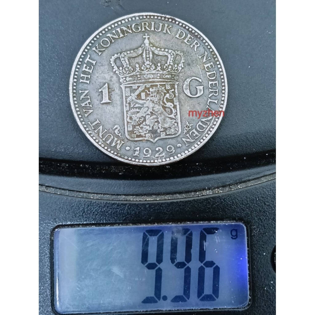 (A)koin perak wilhelmina 1G 1929 ori