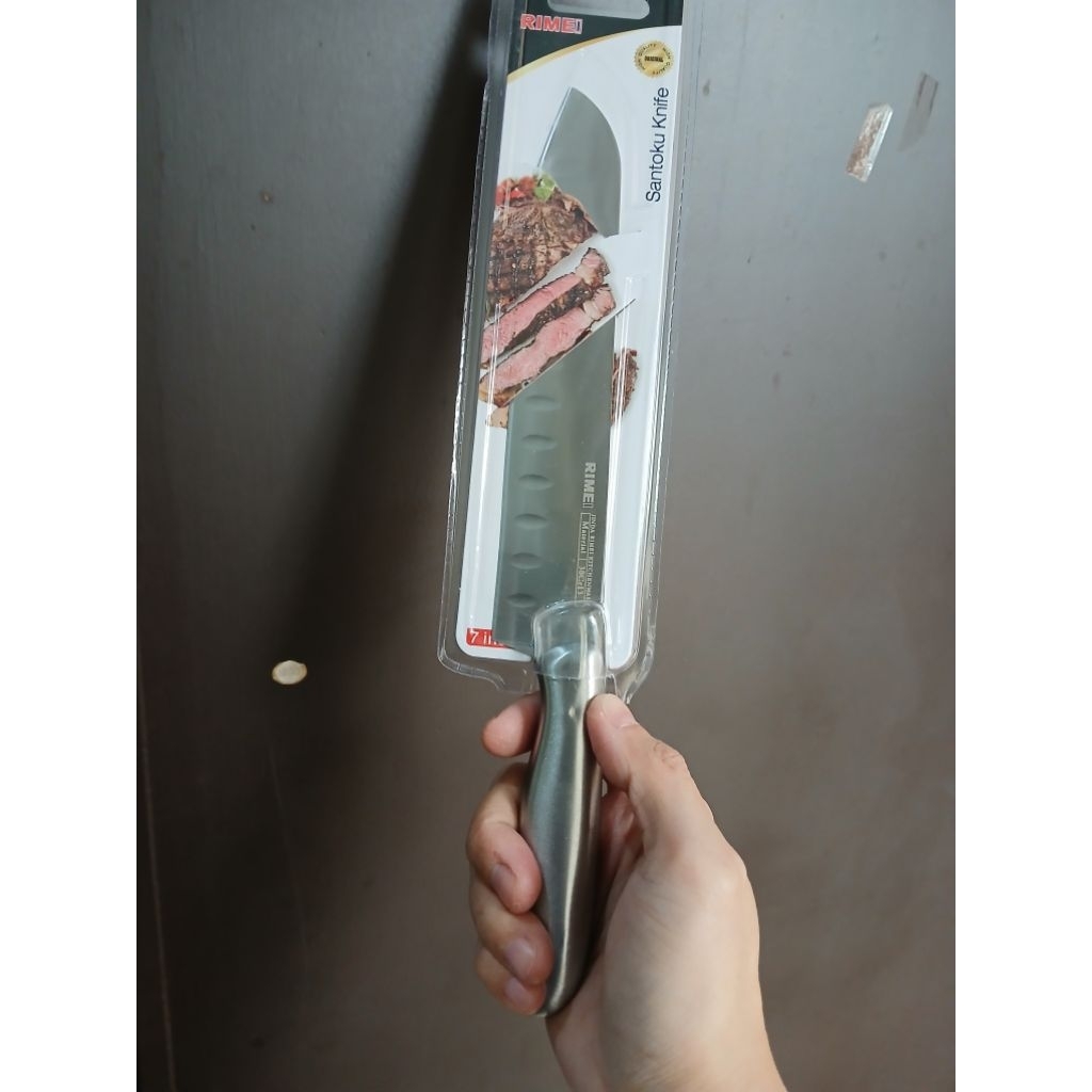 Pisau stainless tajam stainless 7inch kitchen knife santoku knife