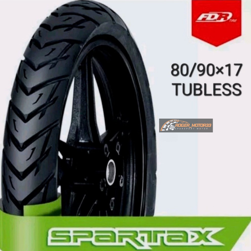 BAN LUAR FDR TUBELESS 80/90-17 SPARTAX
