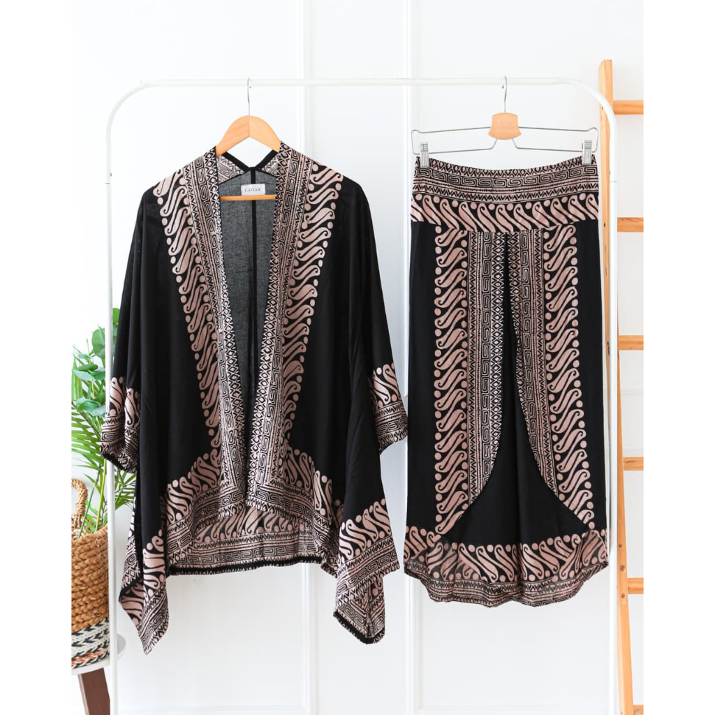 ONE SET OUTER BERLENGAN OUTER BATIK SET BATIK KANTOR SET KONDANGAN BAWAHAN ATASAN CARDIGAN BAWAHAN K