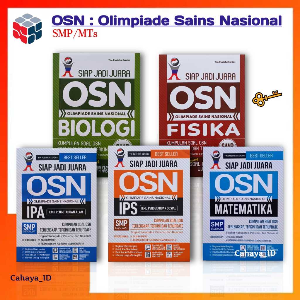 Cetakan Terbaru Siap JadI Juara OSN IPA SMP - OSN IPS SMP - OSN Matematika SMP - OSN Fisika SMP - OS