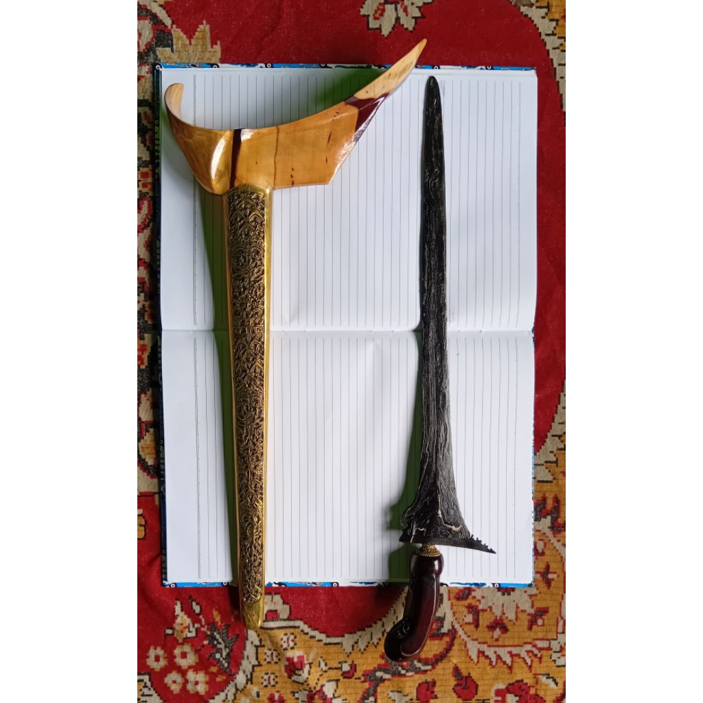 Keris Lurus Sempaner Rangka Motif Jogja