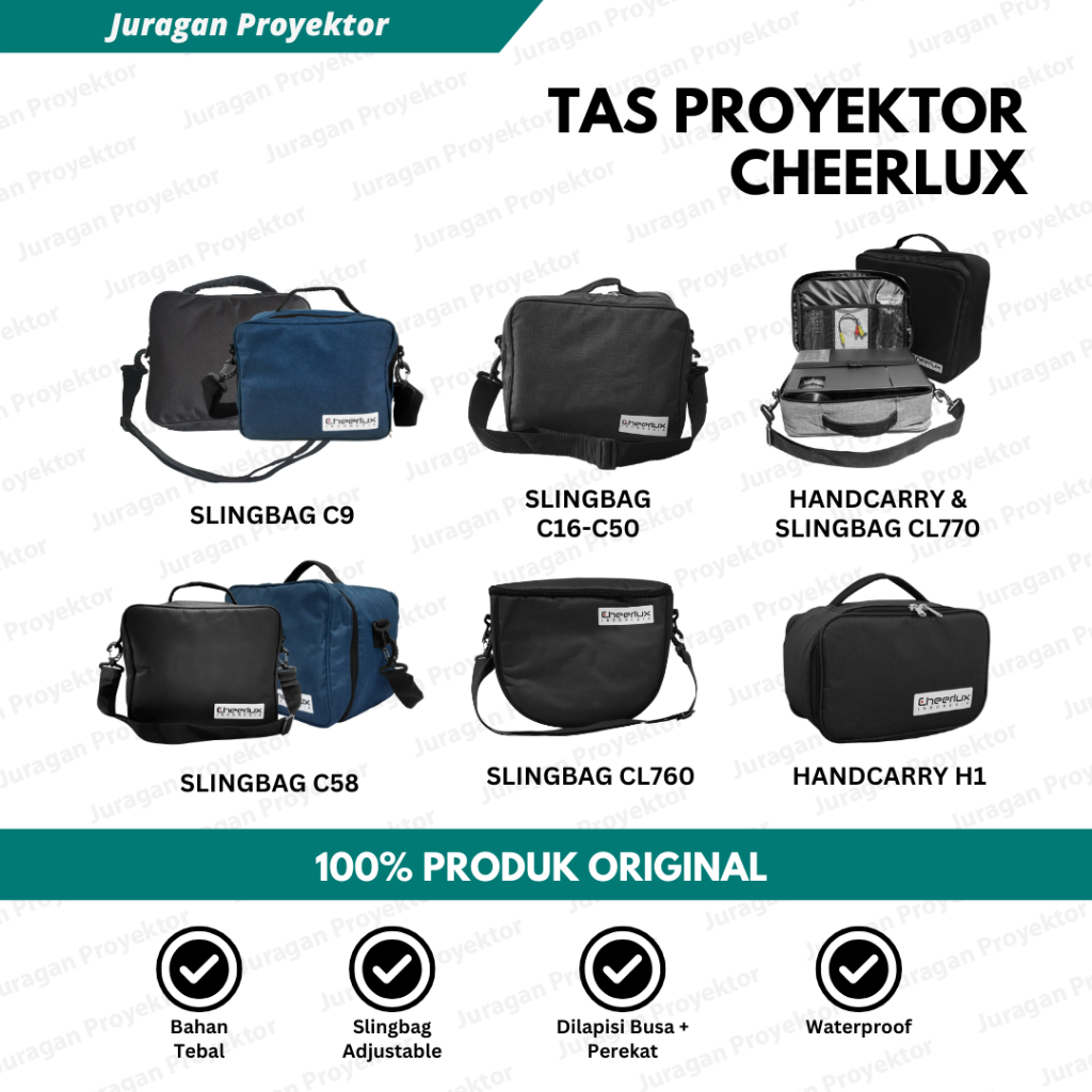Tas Proyektor Cheerlux CL770 - C9 - C16 - C50 - C58 - C20 - CL760 - H1 - | Bag Projector Cheerlux Wa