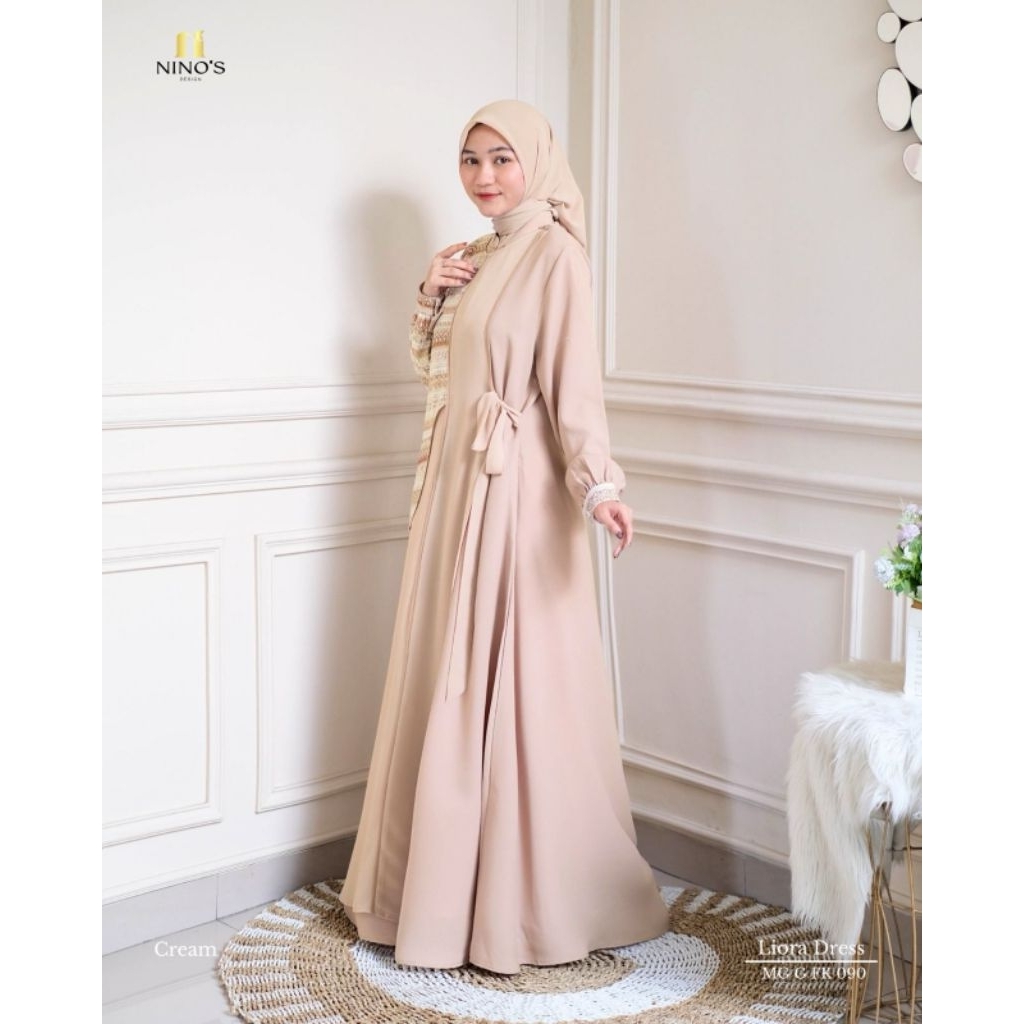 Liora Dress Gamis Premium Original By Ninos Design Hamidah Butik Collection