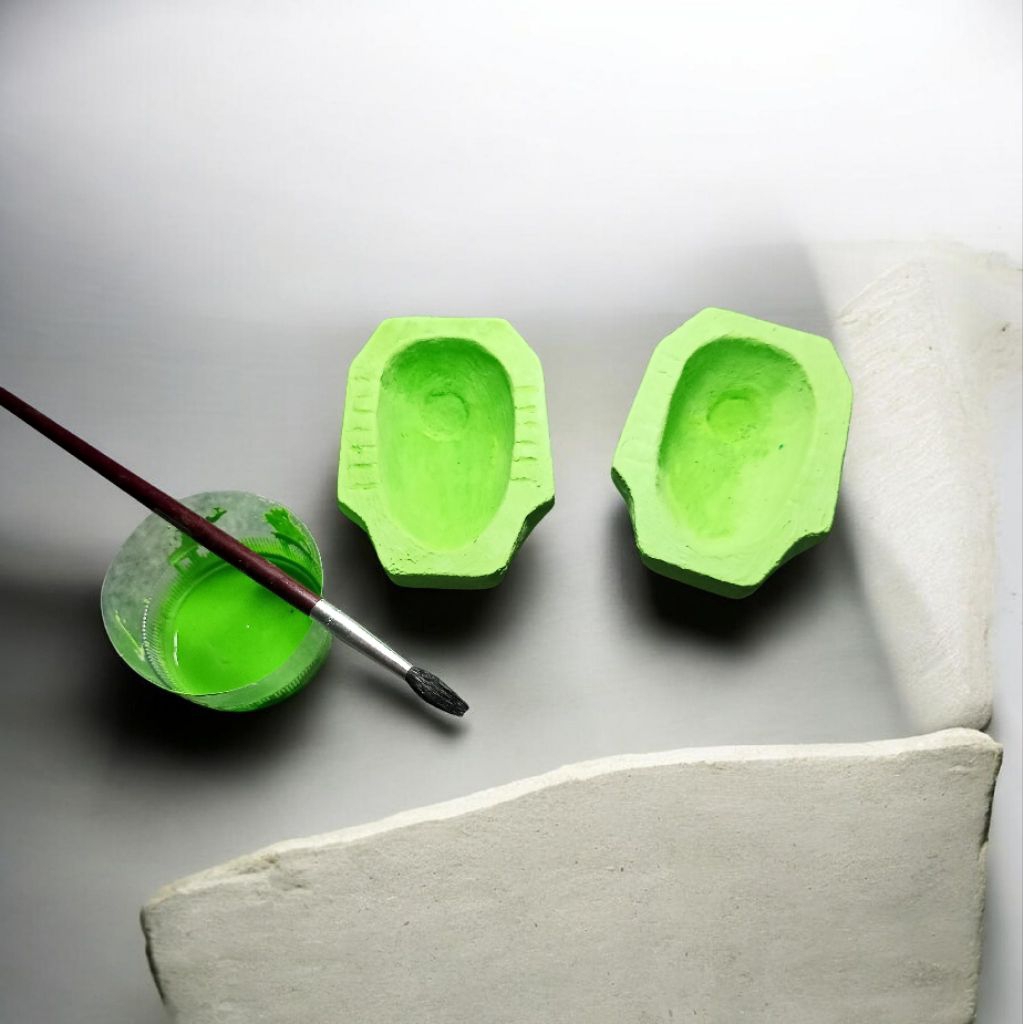 Asbak Mini Unik Motif WC Jongkok Warna-Warni | Hijau | Handmade Lucu Aesthetic