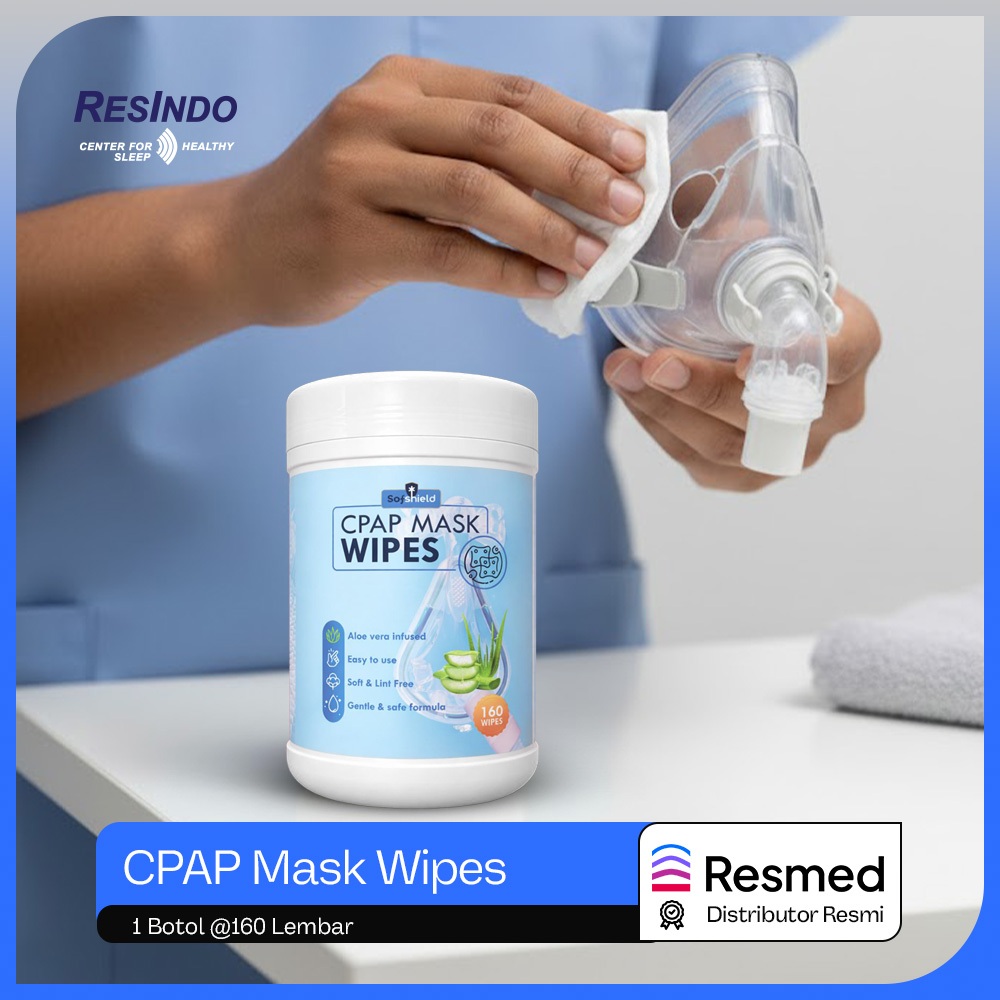 CPAP Mask Wipes ResMed Tissue Steril Untuk Membersihkan Masker CPAP
