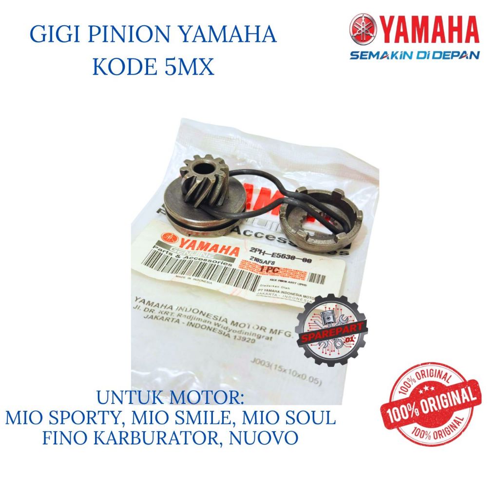 GIGI PINION ORIGINAL YAMAHA KODE 5MX MIO, GIGI PINION MIO SPORTY, MIO SMILE, MIO SOUL FINO KARBURATO