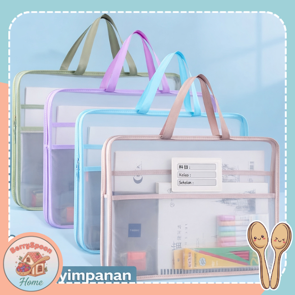 ST005 Tas Dokumen A4 Besar Map Dokumen File Folder Kapasitas Besar Tas Penyimpanan Serbaguna