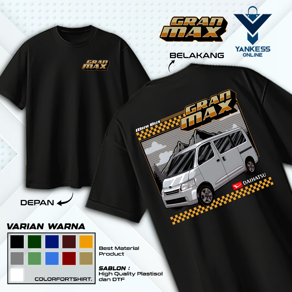 KAOS GRANMAX MINIBUS - BAJU MOBIL DAIHATSU MINIBUS GRANMAX - FASHION PRIA & WANITA TERBARU