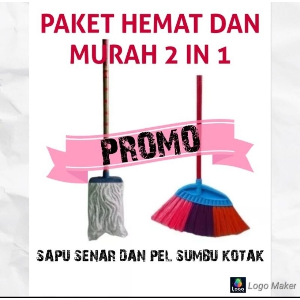 Paket Sapu dan Pel Lantai 2 in 1 - SEKALI CEK OUT DAPAT 2 (PEL & SAPU)