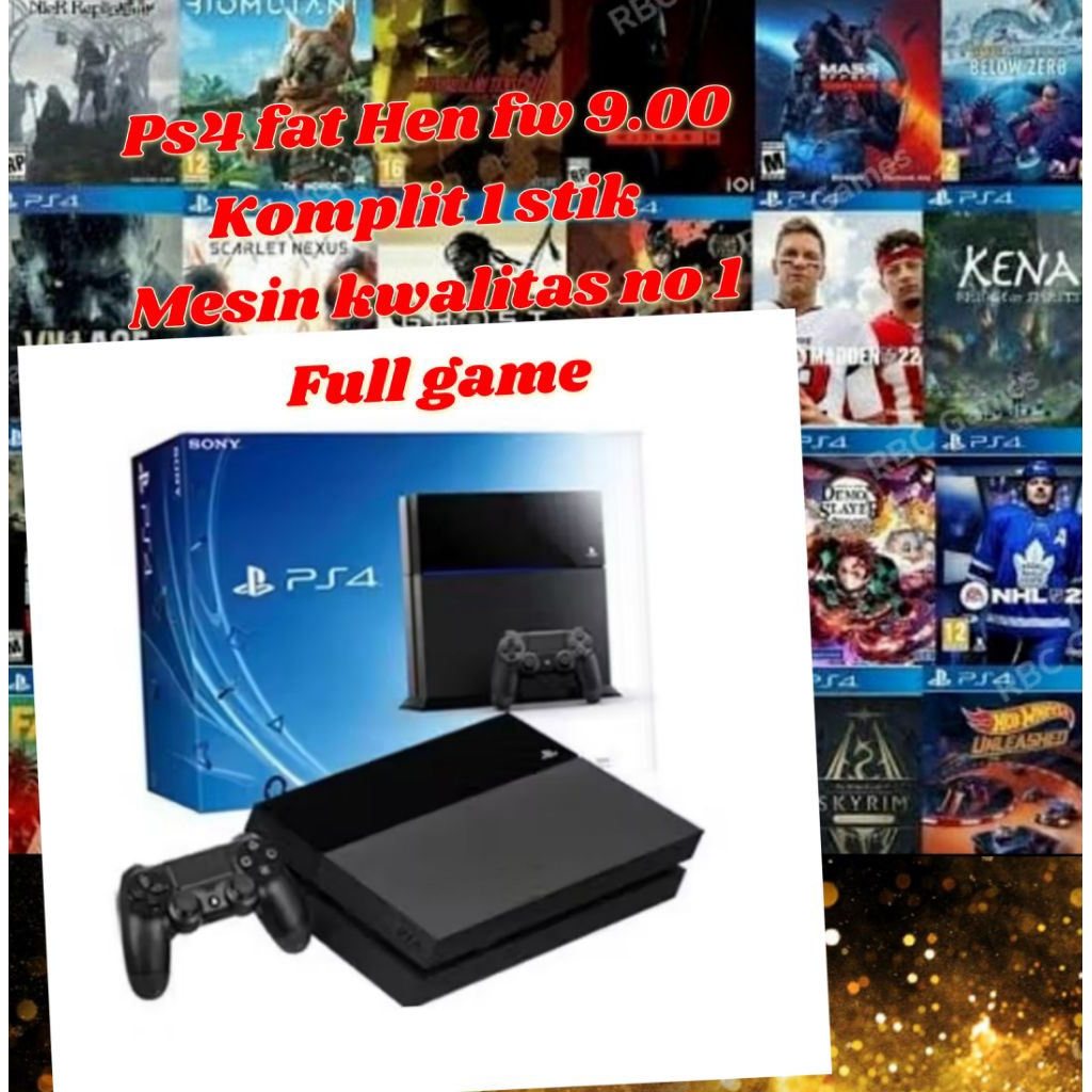 Playstation PS4 Fat HEN 9.00-9.60 1tb full game