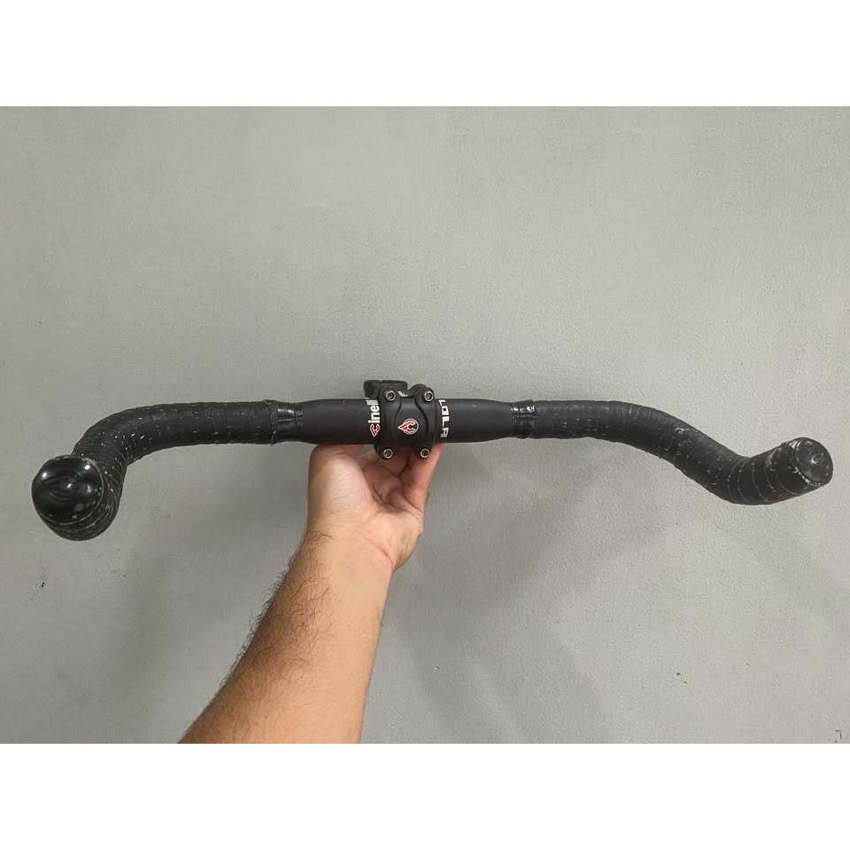 Barset Bullhorn Cinelli Lola 400 mm & Stem Cinelli Ant 60 mm oversize include bartape Cinelli