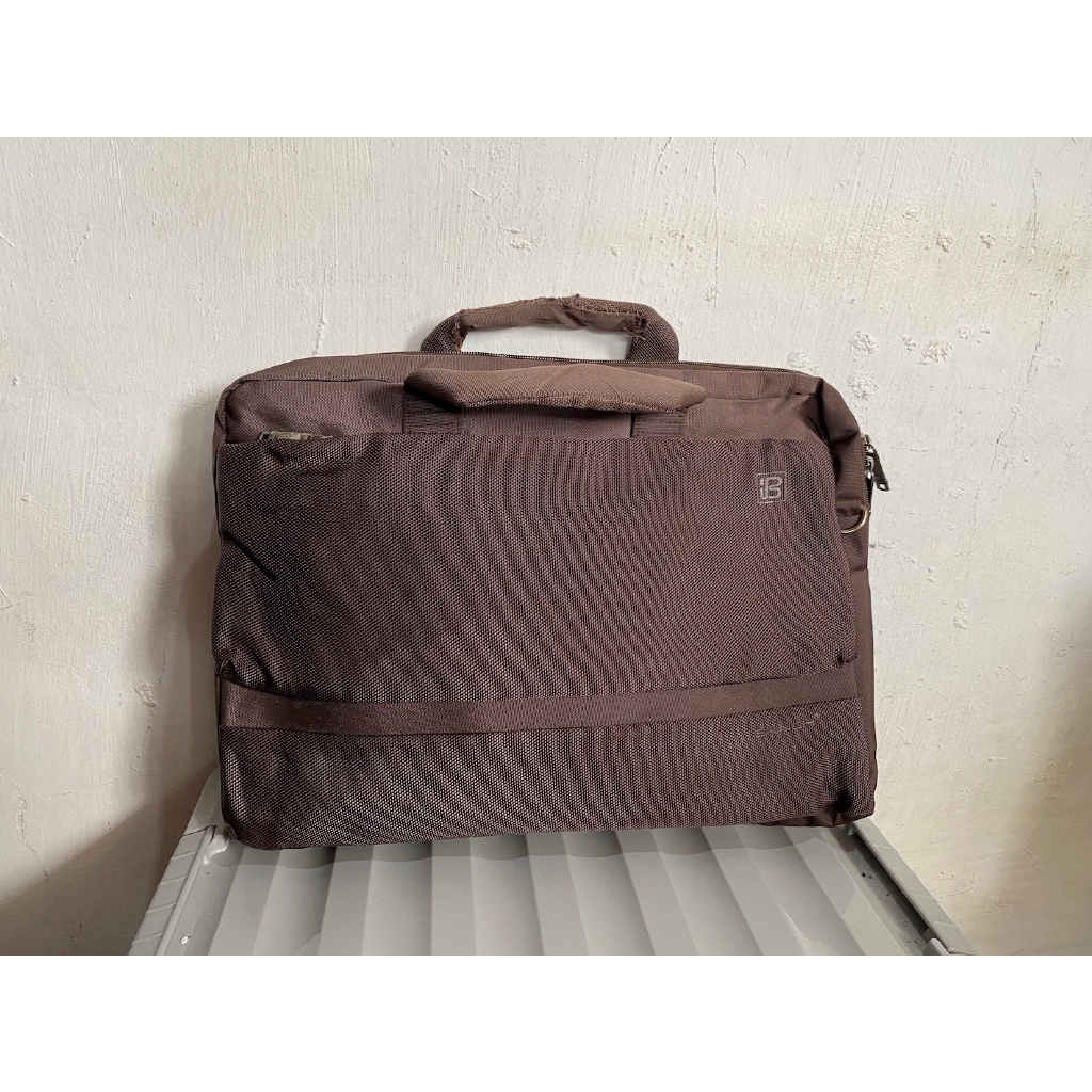 tas laptop kerja brand brinch pria cowo coklat preloved