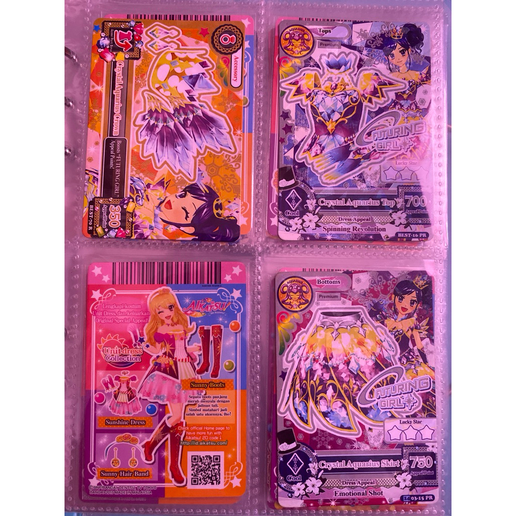 Kartu Aikatsu Premium Aoi Crystal Aquarius Bottoms & acc (BACA DESKRIPSI)