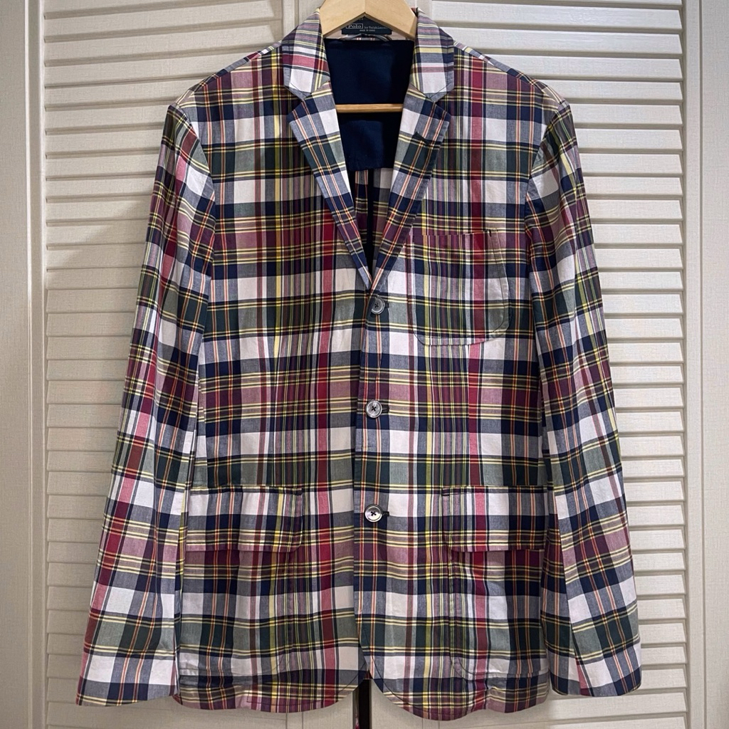 Polo Ralph Lauren - Soft Cotton Madras Plaid Sport Coat / Blazer / Suit / Jas - Multi - Size 38R fit