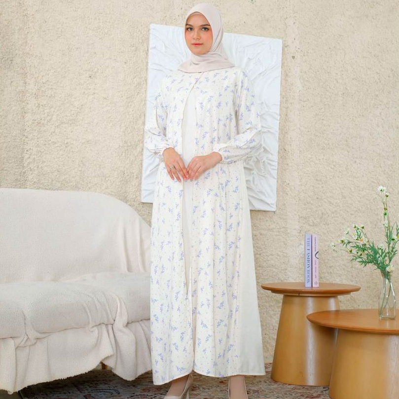 RILLEY - Gamis Khansa | Gamis Bahan Adem | Gamis Wanita Bahan Linen RL