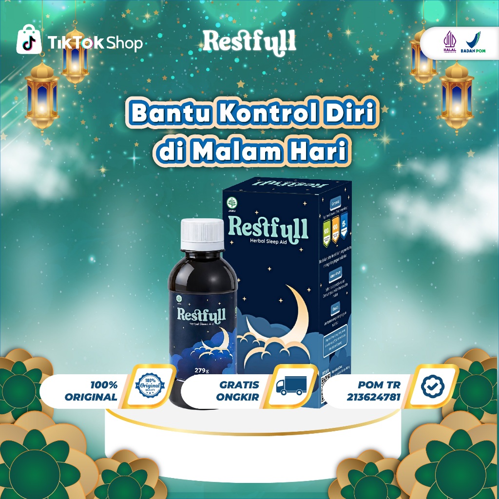 Bantu Mengendalikan Diri di Malam Hari - Ekstrak Akar Valerian - Ekstrak Biji Pala - Restfull Herbal