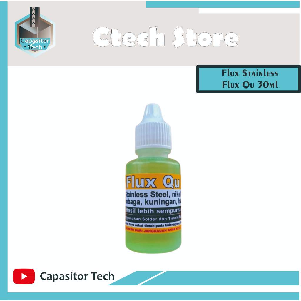 Flux Solder Stainless Steel Perekat Nikel Besi Seng Baterai Flux Qu