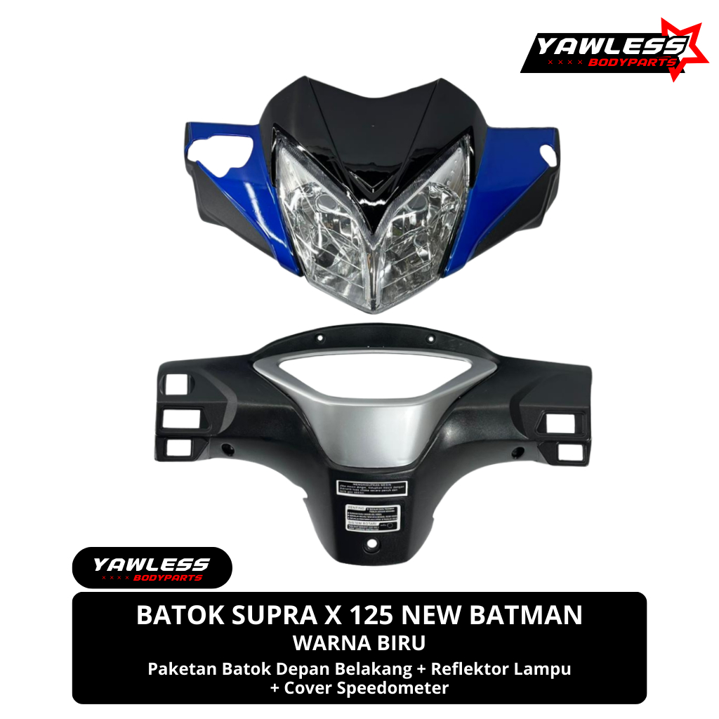 batok supra x 125 Batman warna Biru + Reflektor supra x 125 / batok lampu supra x 125