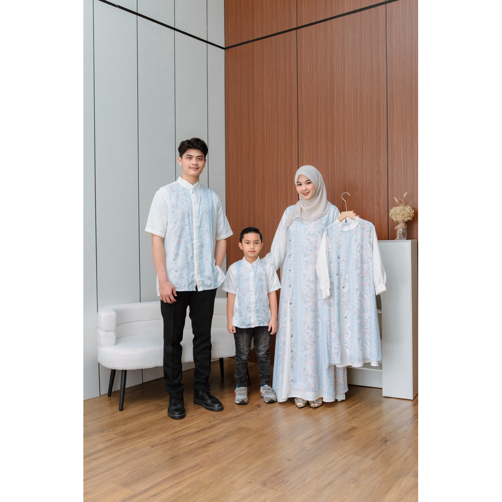 CANDY LADY Savana Sarimbit / Baju Couple Keluarga Gamis Ibu dan Ayak Koko Daddy Sarimbit Lebaran 202
