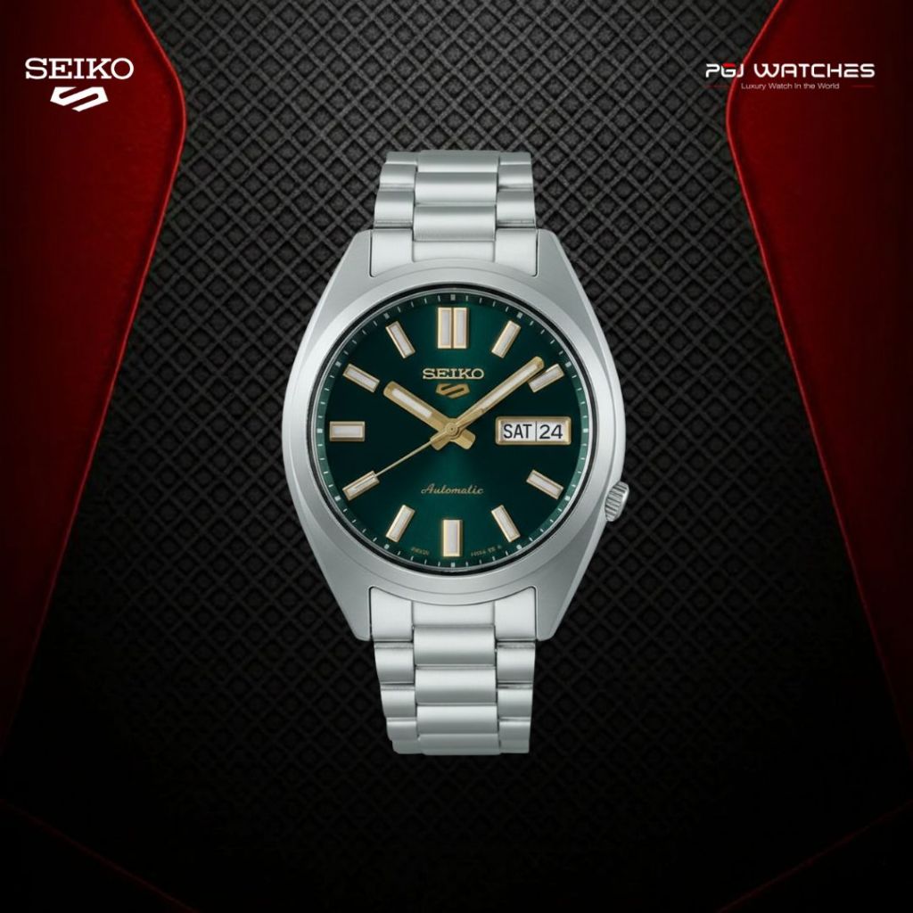 SEIKO 5 Sports SNXS Dark Green Dial Steel Strap Vintage Series Automatic 37.4 mm - SRPL57K1