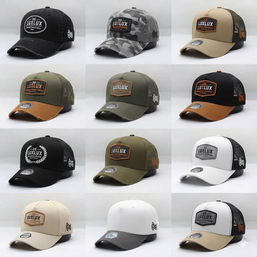 Topi trucker jaring kombinasi/topi keren original import