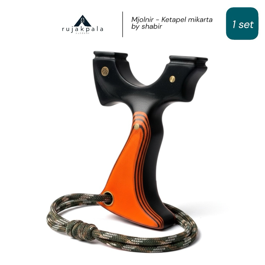 1 mjolnir - ketapel full micarta laminasi pin premium / ketapel olahraga by shabir