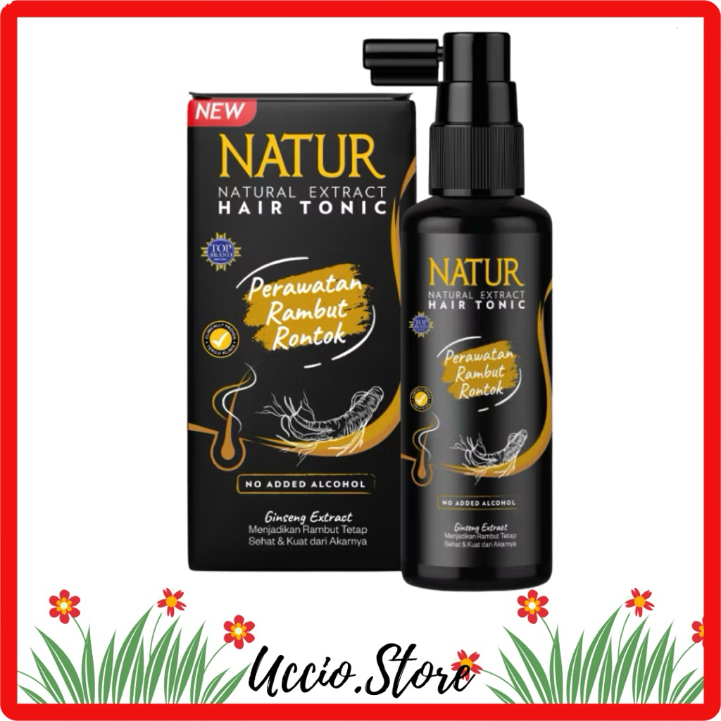 Natur Hair Tonic Aloe Vera / Ginseng – Tonik Rambut Rontok & Menumbuhkan Rambut