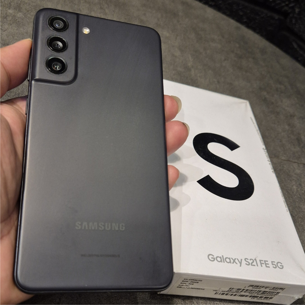 samsung s21fe 256/8 full set original sein second / samsung s21fe 256/8 second mulus
