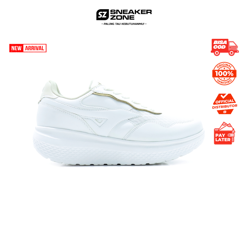 SEPATU SNEAKERS ARDILES CISUMA - SEPATU  LIFESTYLE WANITA FULL WHITE PUTIH - MURAH ORIGINAL