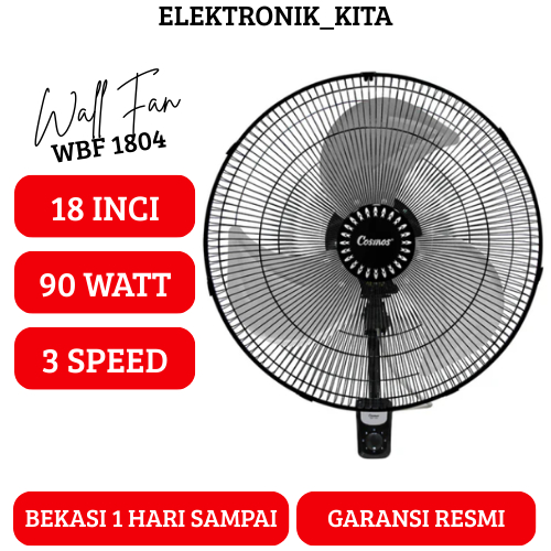 COSMOS KIPAS ANGIN DINDING 18 INCI WBF 1804 WBF1804 WBF-1804 WALL FAN GARANSI RESMI BEKASI
