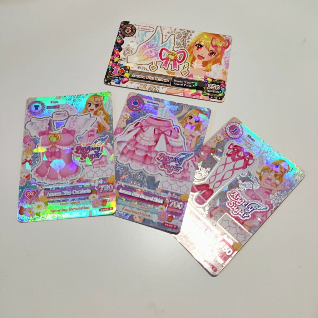 Aikatsu Card Kartu Premium Aurora Kiss Angely Sugar Ori dari Mesin Indonesia