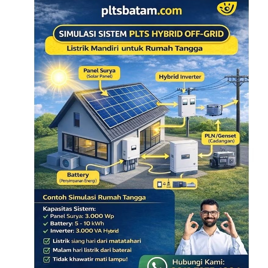 Paket PLTS HYBRID (SOLAR PANEL)