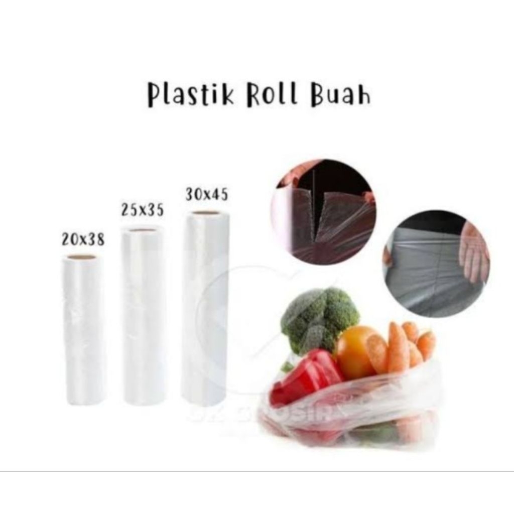 Plastik buah roll 20x38 25x35 30x45