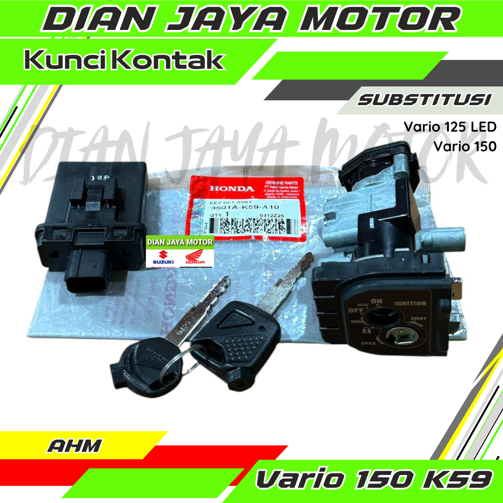 AHM Kunci kontak set Remot K59 Konci kontak remot + Modul K59 Vario 150 Vario 125 Original ahm Astra
