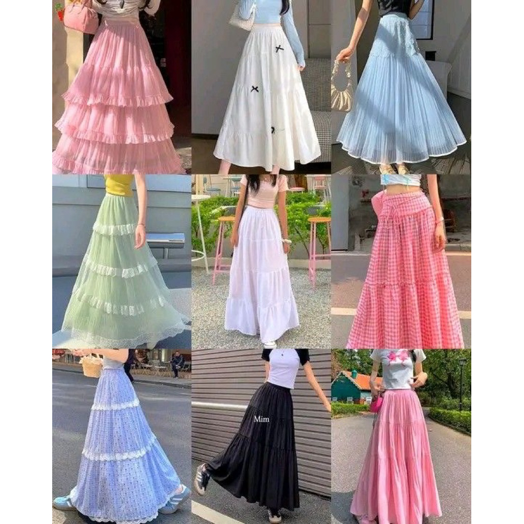 Rok Panjang Rok mini Rok Midi Rok korea Rok plisket rok tutu rok hanbok rok ootd rok katbol rok span