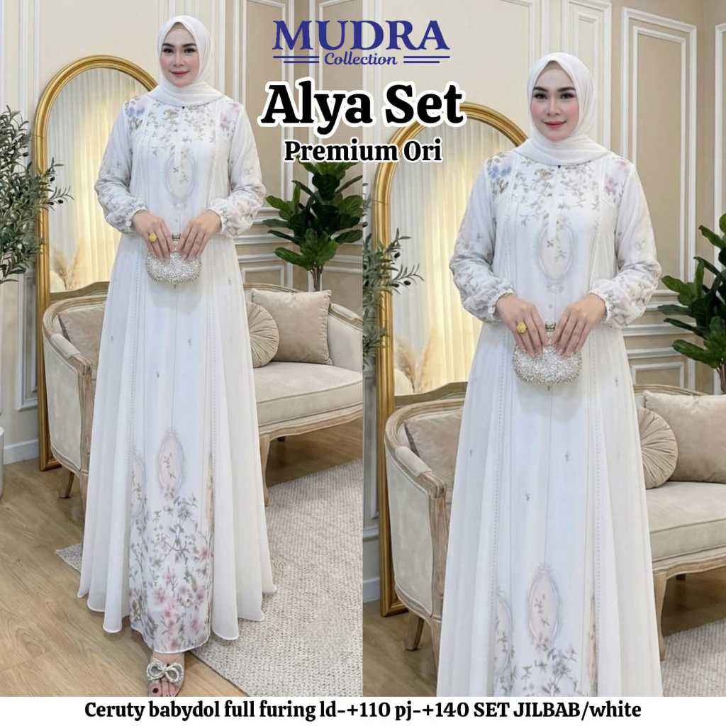 Gamis Mudra Collection / Gamis Terbaru / Gamis Wanita / Gamis Premium / Alya / Mudra Hijab