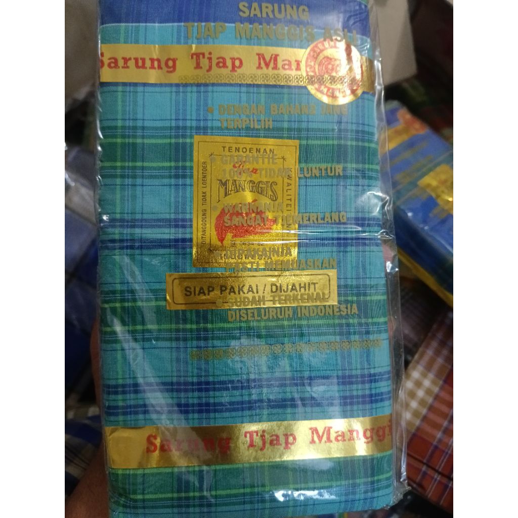 sarung tjap manggis cetron asli original