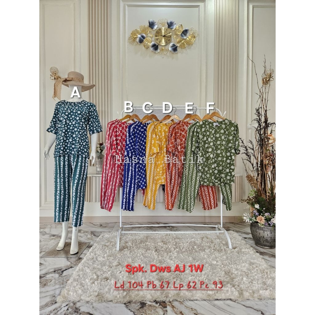 Setelan Celana Luza (Spk. Dws AJ 1W) Batik Pekalongan