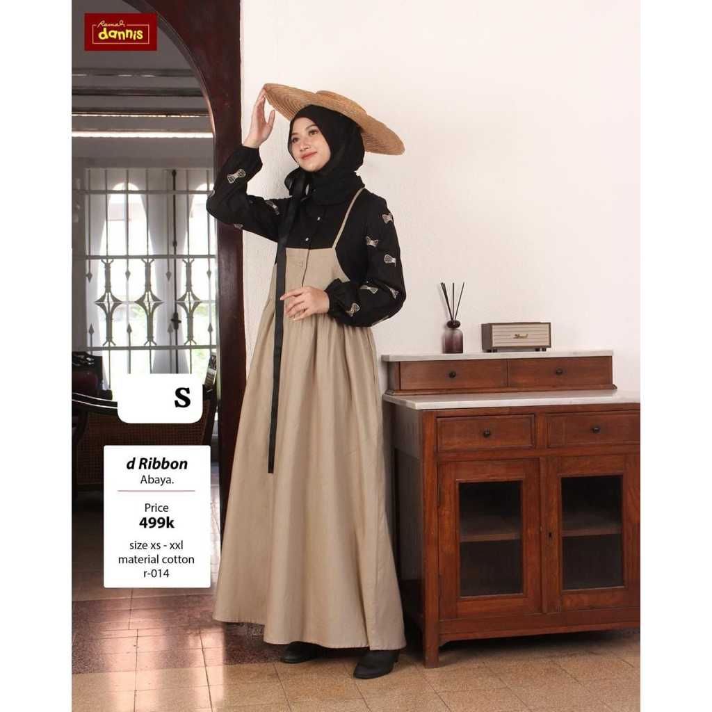 ABAYA DANNIS TERBARU d'RIBBON / GAMIS DANNIS / GAMIS LEBARAN 2026