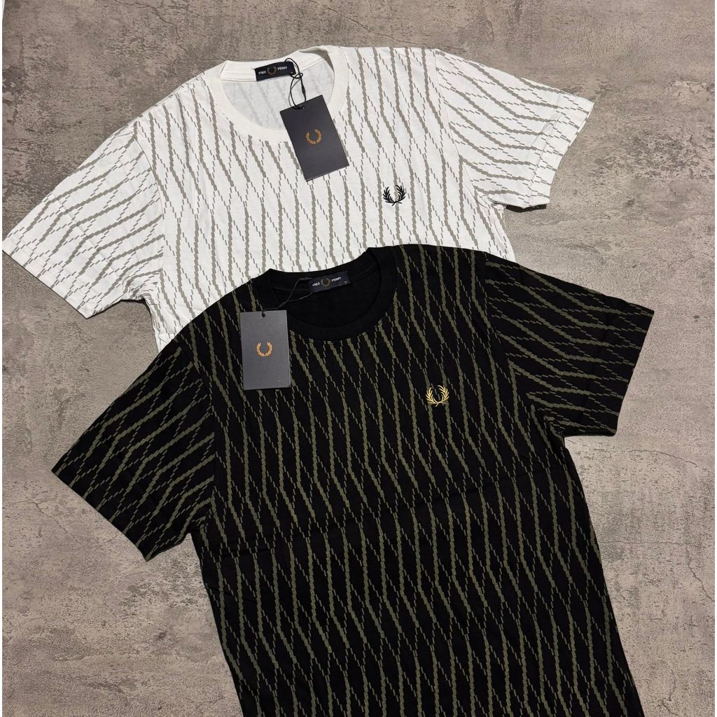 Baju Kaos Branded Fred Abstrak Print Premium//Kaos FP Simple Bordir/Baju Kaos Printing Pria