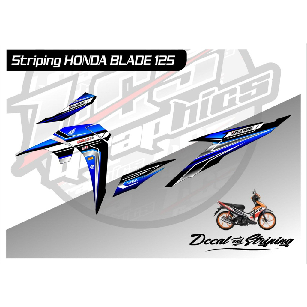 striping honda blade 125 / striping honda blade / striping motor blade